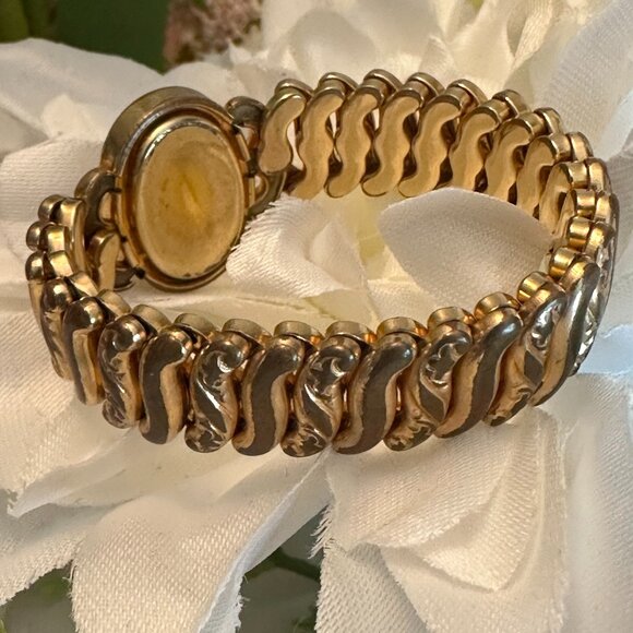 πHPπ NO MONOGRAM Vtg. Pitman & Keeler Amer. Queen Gold-Filled Exp. Bracelet - Picture 3 of 13